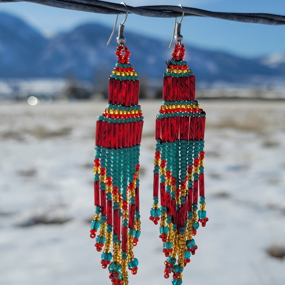 Handmade Southwestern Earrings - Picture 2 of 4